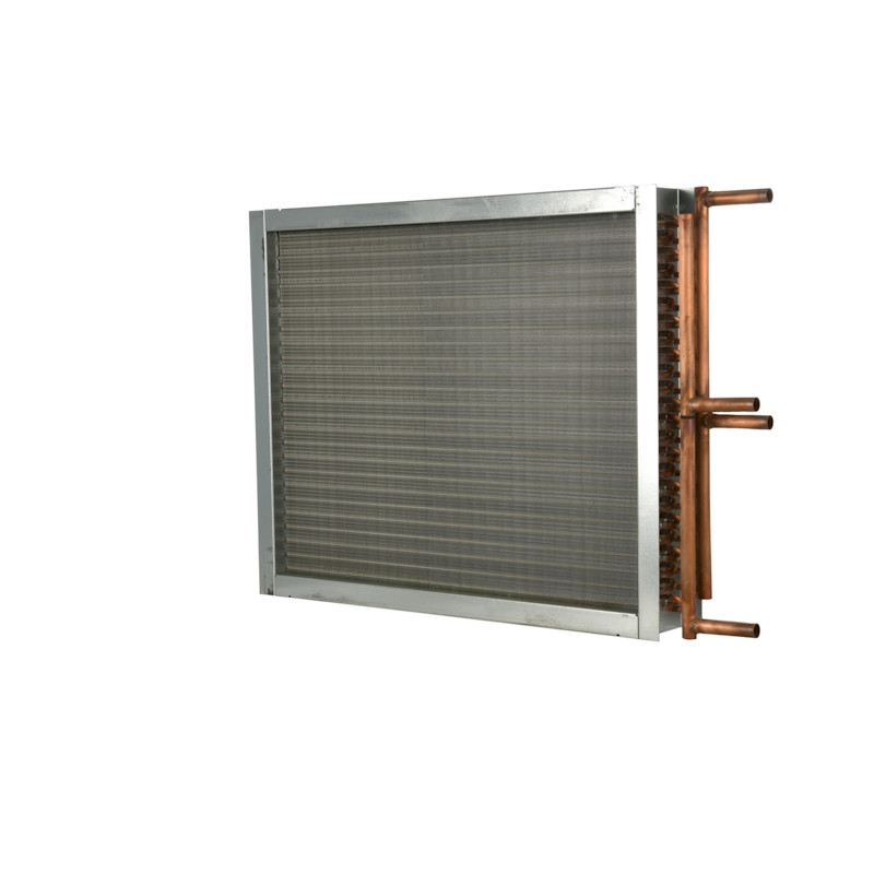 Condenser coil with the supply connection entering at the top