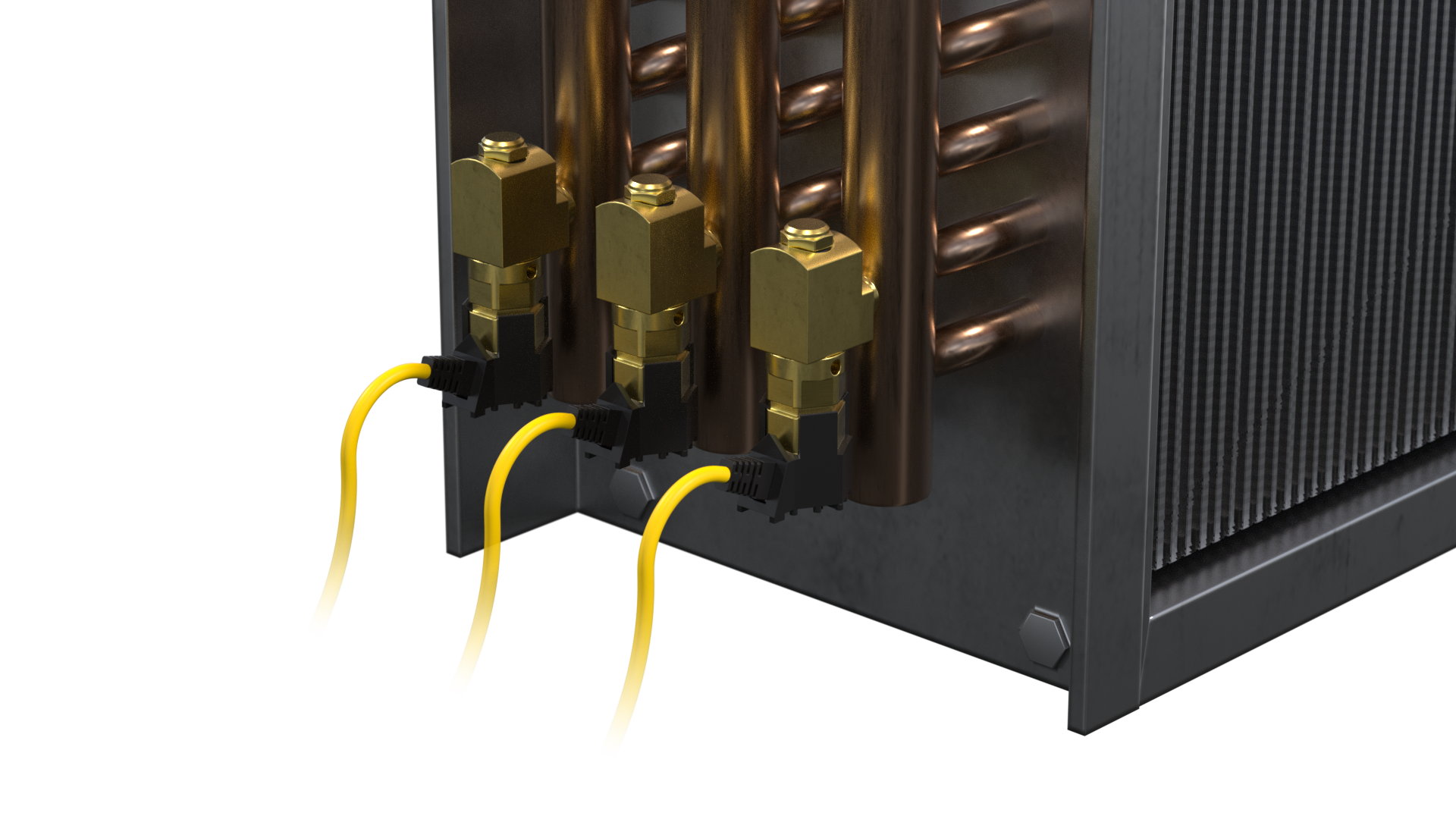 Close-up of a 6-row Freeze Block coil